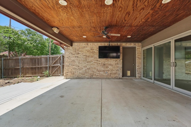 6509 Parkridge Dr, Sachse, TX 75048 - view of patio / terrace with ceiling fan