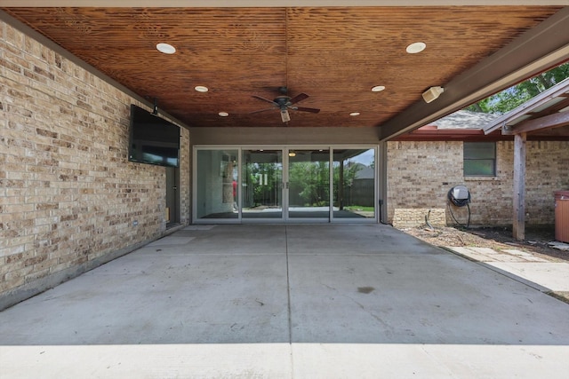 6509 Parkridge Dr, Sachse, TX 75048 - view of patio / terrace featuring ceiling fan and a carport