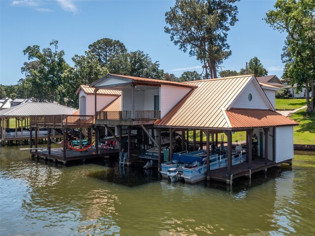 13449 S Hillcreek Rd, Whitehouse, TX 75791 - dock with boat lift and a water view