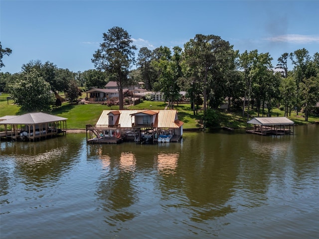 13449 S Hillcreek Rd, Whitehouse, TX 75791 - dock featuring boat lift and a water view