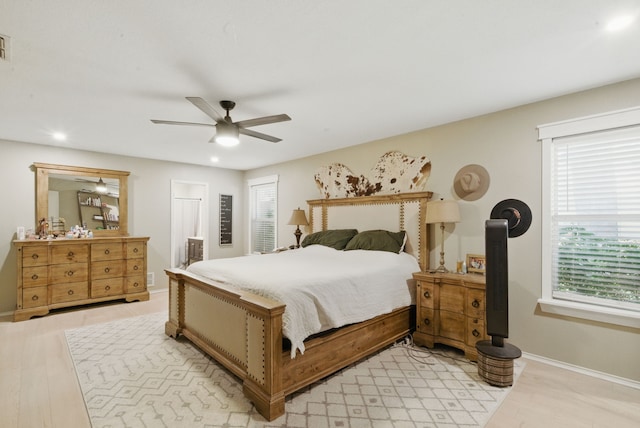 945 Lake Ridge Dr, Azle, TX 76020 - bedroom featuring baseboards, recessed lighting, and a ceiling fan