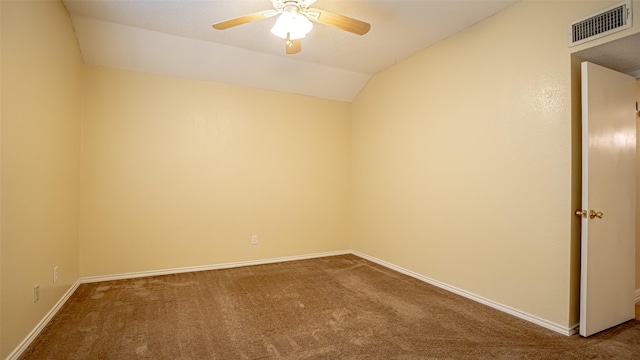 906 Pear Ct, Joshua, TX 76058 - carpeted spare room featuring a ceiling fan, lofted ceiling, and baseboards