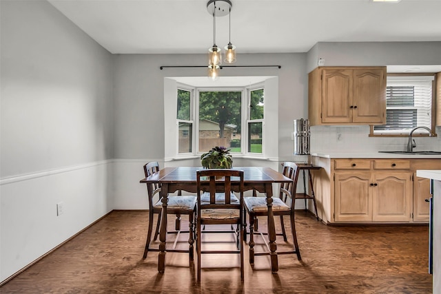 11406 Drummond Dr, Dallas, TX 75228 - dining area featuring dark wood-type flooring