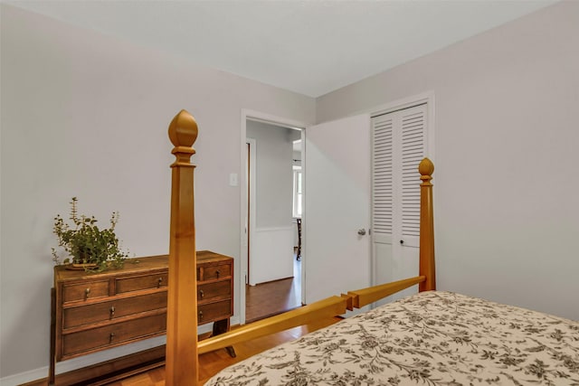 11406 Drummond Dr, Dallas, TX 75228 - bedroom featuring wood finished floors and a closet