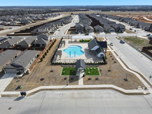 125 Running River Dr, Boyd, TX 76023 - aerial view of residential area with a pool area