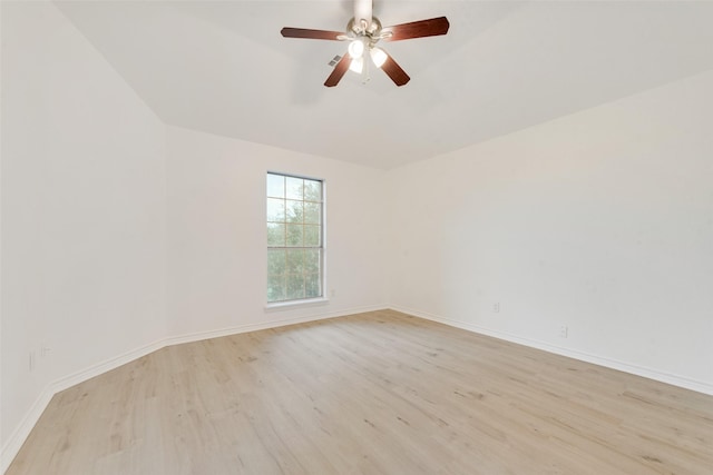 8209 Shoshoni Dr, Arlington, TX 76002 - spare room featuring light wood-type flooring, baseboards, and ceiling fan