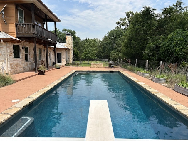 2250 Vz County Road 2301, Canton, TX 75103 - view of swimming pool with a patio and a diving board