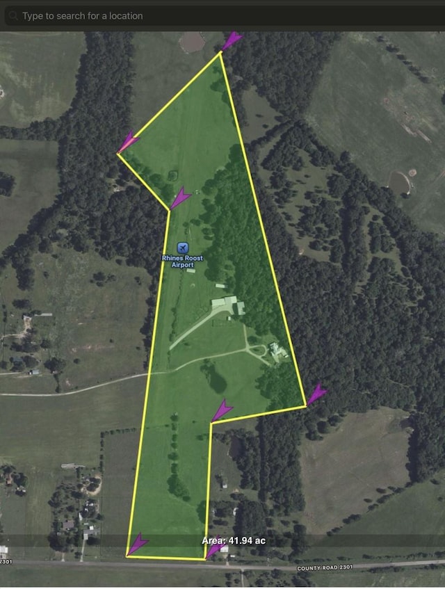 2250 Vz County Road 2301, Canton, TX 75103 - map / location featuring property parcel outlined