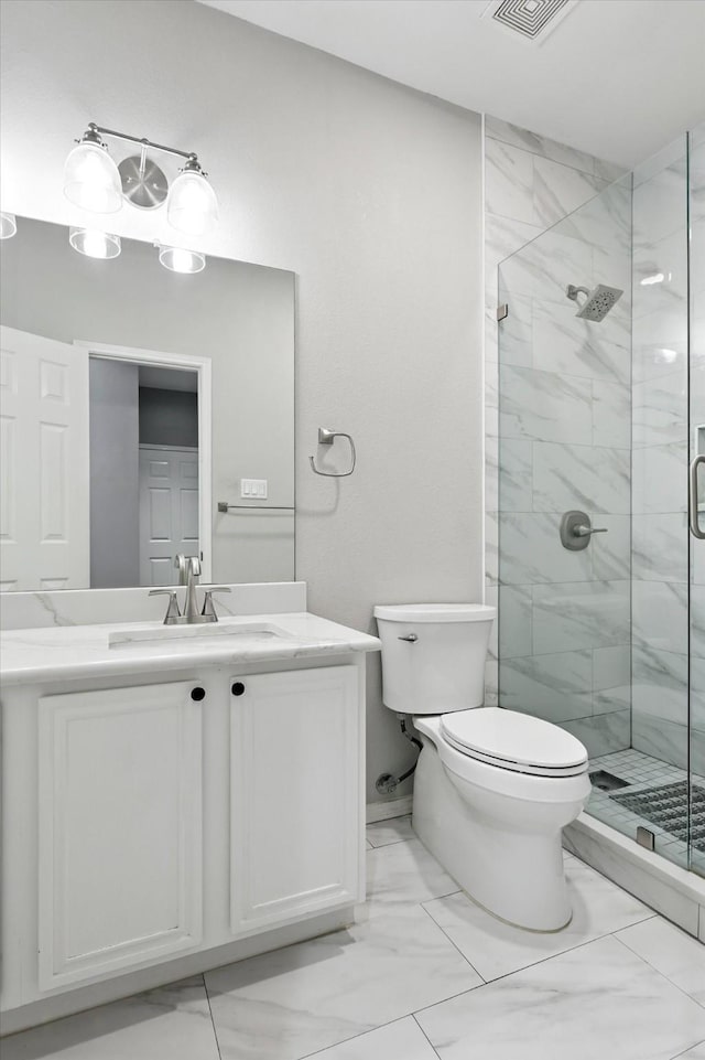 313 Owen Oaks Dr, Lake Dallas, TX 75065 - full bath with marble look tiles, a marble finish shower, and vanity