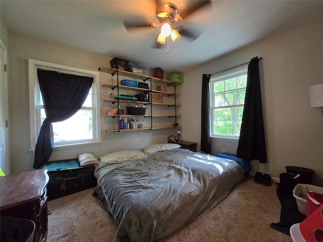 703 Jeanell St, Quitman, TX 75783 - bedroom featuring carpet and ceiling fan