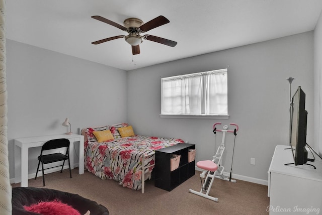 9346 Shartel Dr, Shreveport, LA 71118 - bedroom with carpet flooring and ceiling fan