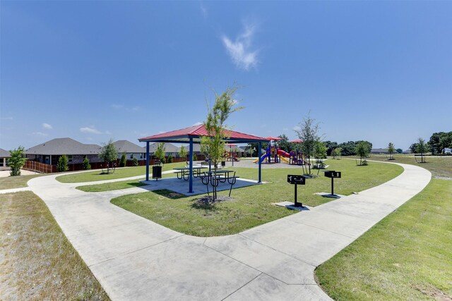 1541 Seabiscuit Dr, Granbury, TX 76049 - view of community featuring a gazebo and a yard