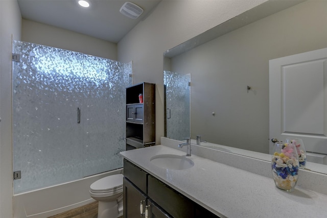 1541 Seabiscuit Dr, Granbury, TX 76049 - full bath with toilet, bathtub / shower combination, vanity, and wood finished floors