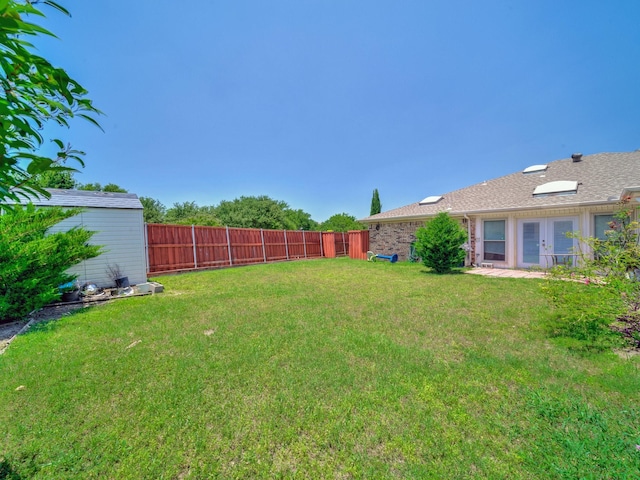 4640 Versailles Ln, Plano, TX 75093 - view of yard with french doors