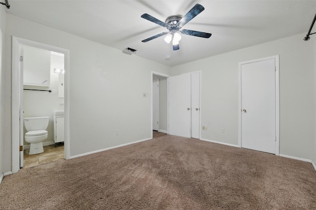 325 Belmont St, Hurst, TX 76053 - unfurnished bedroom with carpet flooring, ensuite bath, and ceiling fan