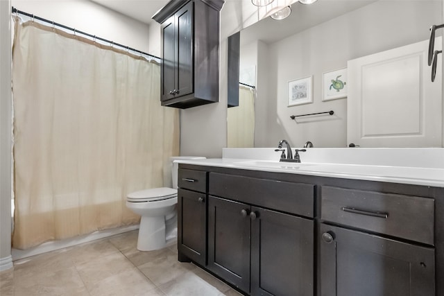 15070 Fm 916, Maypearl, TX 76064 - full bathroom featuring vanity, toilet, tile patterned flooring, and shower / tub combo