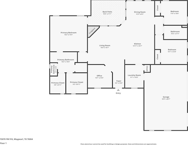 15070 Fm 916, Maypearl, TX 76064 - room layout