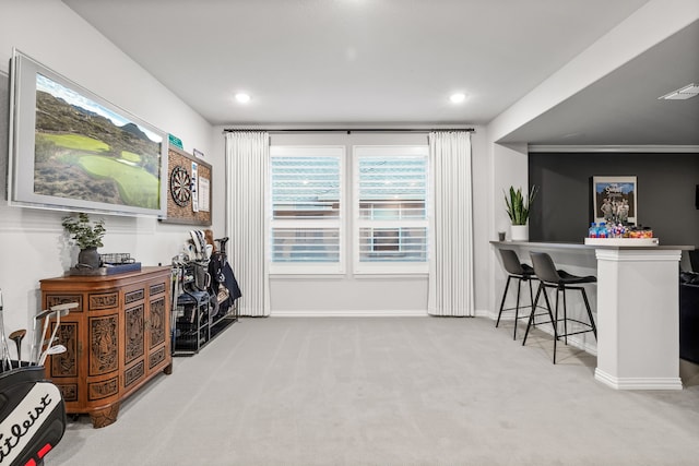 16471 Prairie Oak Rd, Frisco, TX 75033 - sitting room with carpet, baseboards, and recessed lighting