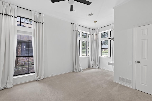 4000 Tumbril Ln, Plano, TX 75023 - carpeted empty room featuring a chandelier, ceiling fan, and baseboards