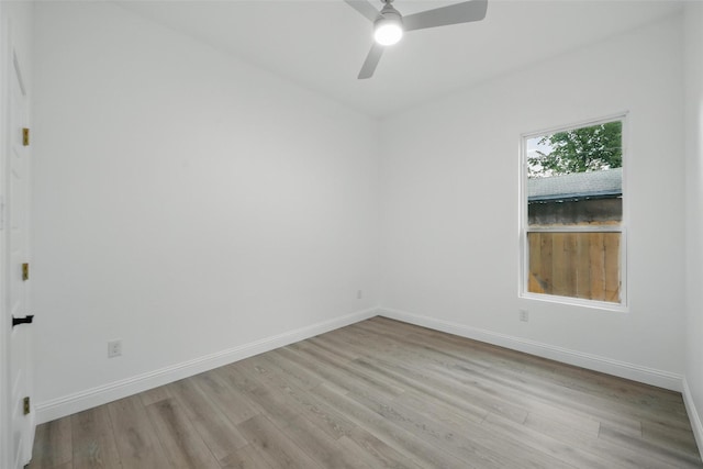 3220 N Houston, Fort Worth, TX 76106 - spare room with wood finished floors, baseboards, and ceiling fan