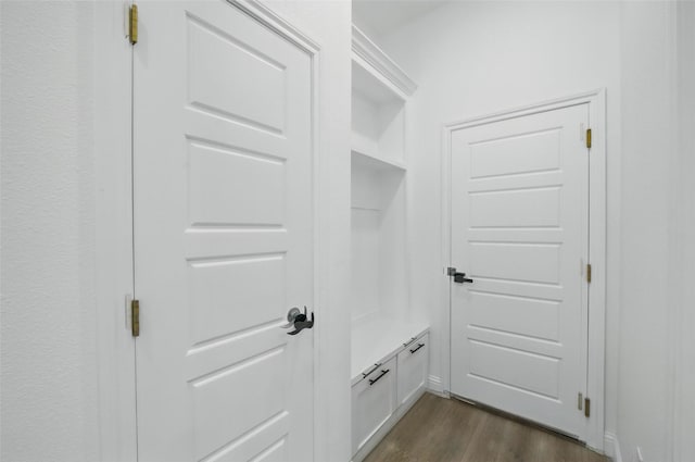 3220 N Houston, Fort Worth, TX 76106 - mudroom featuring dark wood-style flooring