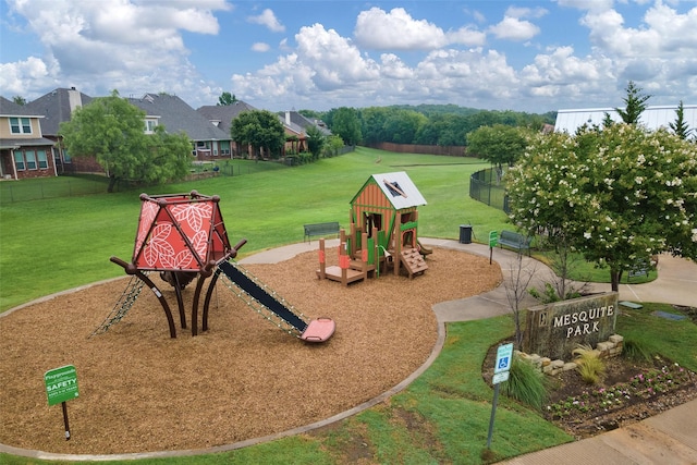 1060 Shepherd Ct, Lantana, TX 76226 - communal playground featuring a yard and a residential view