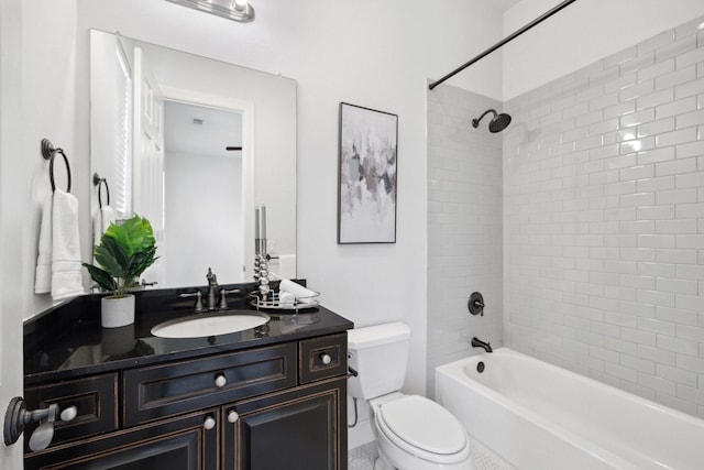 1120 Hemingway Ln, Irving, TX 75063 - full bath featuring vanity, toilet, and washtub / shower combination