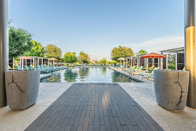 1050 Adair Rd, Prosper, TX 75078 - community pool featuring a patio area