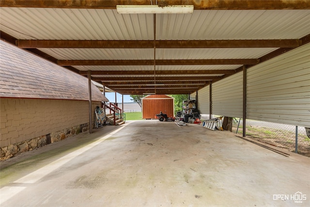 367 Penobscot Trl, Henrietta, TX 76365 - view of parking / parking lot with a storage shed and a carport