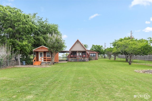 367 Penobscot Trl, Henrietta, TX 76365 - view of yard featuring a deck