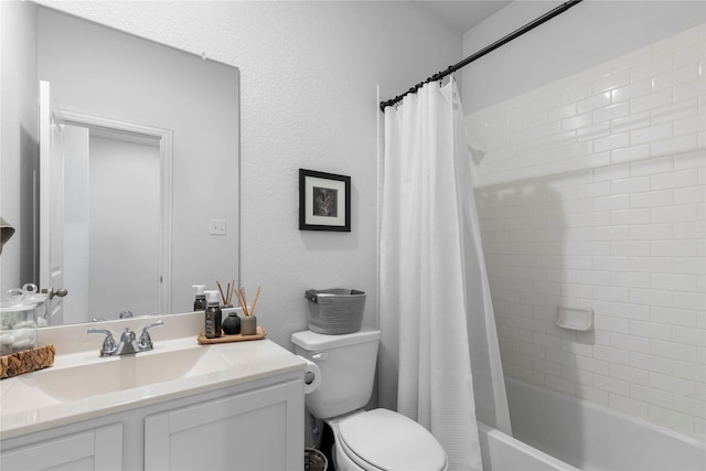 2939 Peony Dr, Sherman, TX 75092 - full bathroom featuring toilet, vanity, and shower / bath combination with curtain