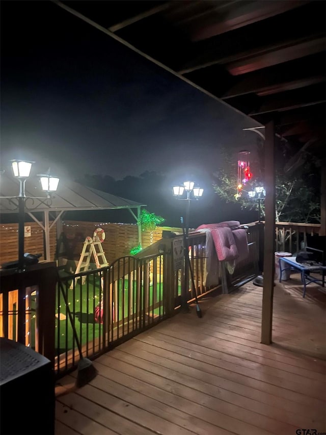 2620 N State Highway 37, Quitman, TX 75783 - view of deck at twilight