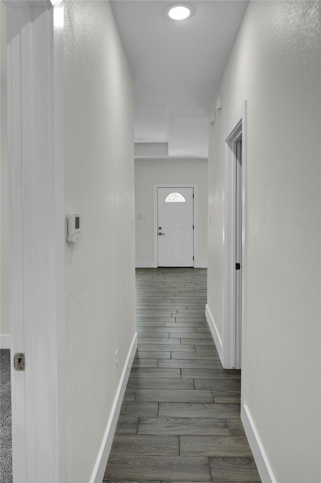 5506 Cold Water Trl, Granbury, TX 76048 - hall with baseboards and wood finished floors