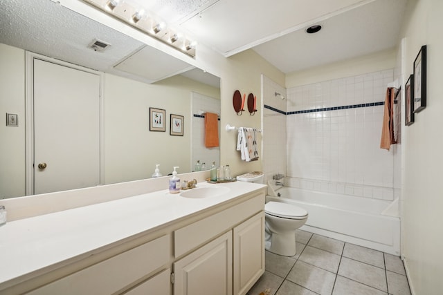 9222 Church Rd Unit 108, Dallas, TX 75231 - full bathroom featuring vanity, toilet, tile patterned floors, and bathing tub / shower combination