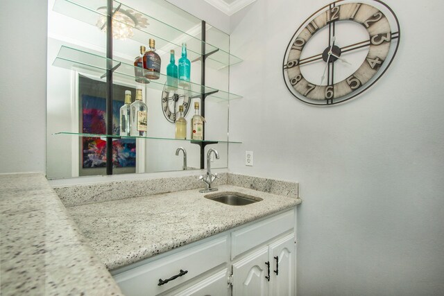 611 Christan Ct, Rockwall, TX 75087 - bathroom with vanity and ornamental molding