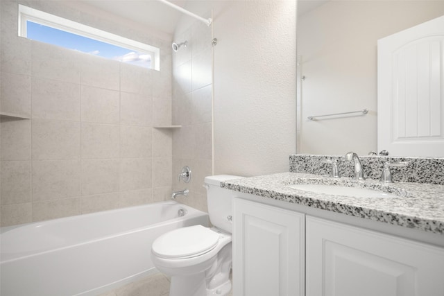 4104 Portola Dr, Mckinney, TX 75070 - bathroom with vanity and tub / shower combination