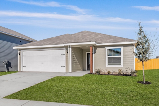 6310 Racer Summit Dr, Dallas, TX 75241 - ranch-style home featuring a garage, concrete driveway, and roof with shingles