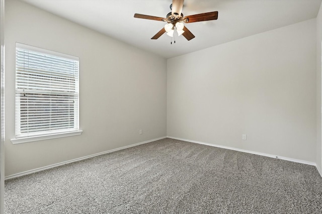 3112 Stonecrop Trl, Denton, TX 76226 - empty room with a ceiling fan, healthy amount of natural light, and carpet floors