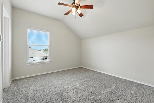 3112 Stonecrop Trl, Denton, TX 76226 - bonus room with carpet floors, lofted ceiling, and a ceiling fan