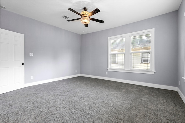 729 S Winnetka Ave, Dallas, TX 75208 - empty room with ceiling fan, carpet flooring, and baseboards