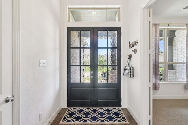 2816 Middleton Dr, Melissa, TX 75454 - doorway to outside with french doors, baseboards, and healthy amount of natural light