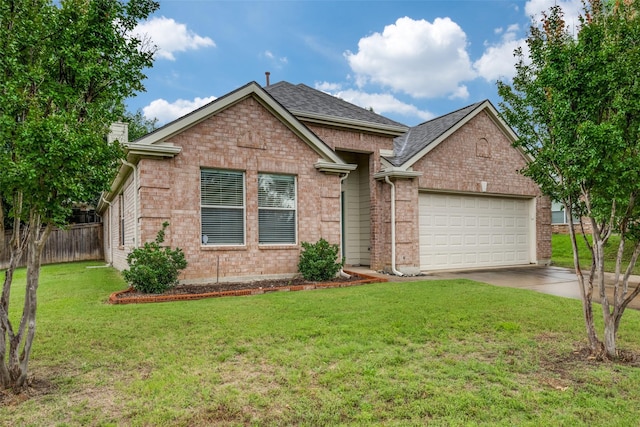 3901 Luck Hole Dr, Denton, TX 76210 - traditional-style home with brick siding, a garage, and driveway