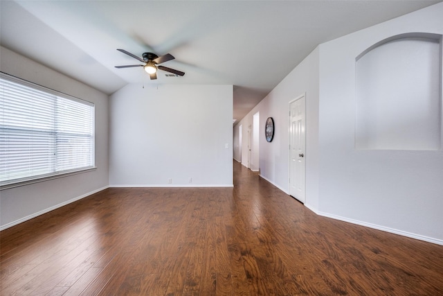 3901 Luck Hole Dr, Denton, TX 76210 - unfurnished room with a ceiling fan, dark wood-style flooring, and baseboards