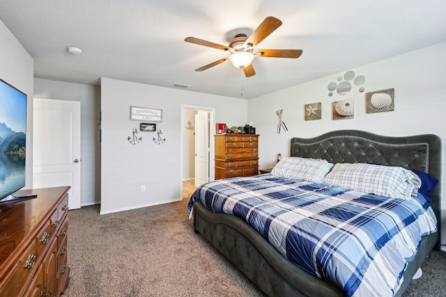 147 Cantle, Waxahachie, TX 75165 - carpeted bedroom with ceiling fan and baseboards