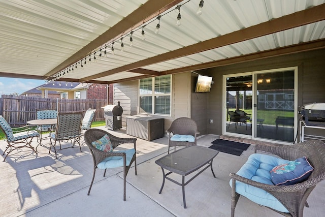 147 Cantle, Waxahachie, TX 75165 - view of patio featuring an outdoor hangout area and a grill