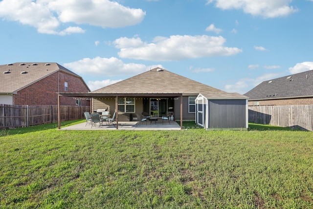 147 Cantle, Waxahachie, TX 75165 - back of house with a patio area, outdoor lounge area, and a shingled roof