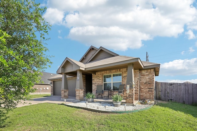 147 Cantle, Waxahachie, TX 75165 - view of front of house featuring driveway, an attached garage, brick siding, and a porch