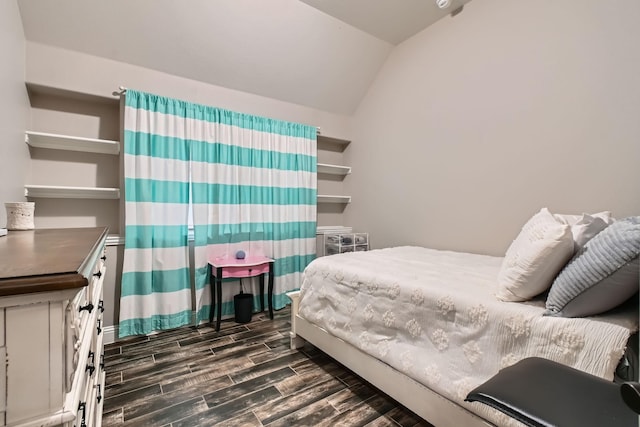 11741 Buckthorn Dr, Fort Worth, TX 76108 - bedroom featuring dark wood-style flooring and lofted ceiling