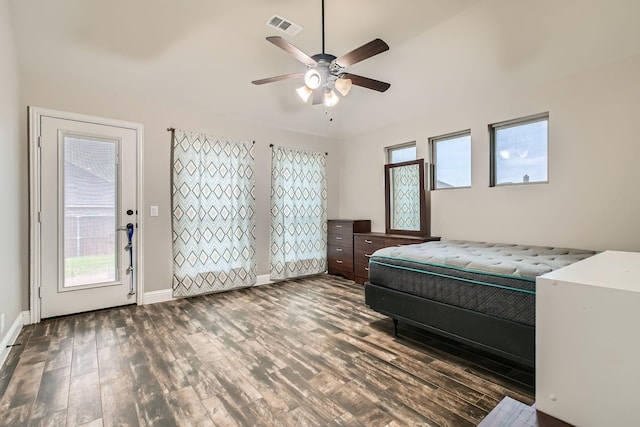 11741 Buckthorn Dr, Fort Worth, TX 76108 - bedroom featuring wood finished floors, baseboards, and ceiling fan