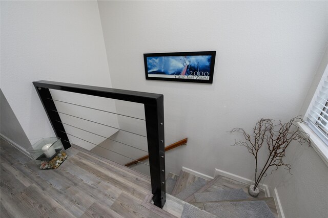 207 Wales Dr, Pottsboro, TX 75076 - stairs with wood finished floors